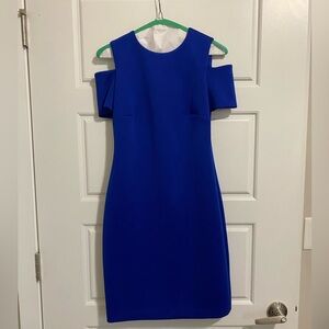 Blue Calvin Klein Dress, Size 2, just dry cleaned, barely ever worn